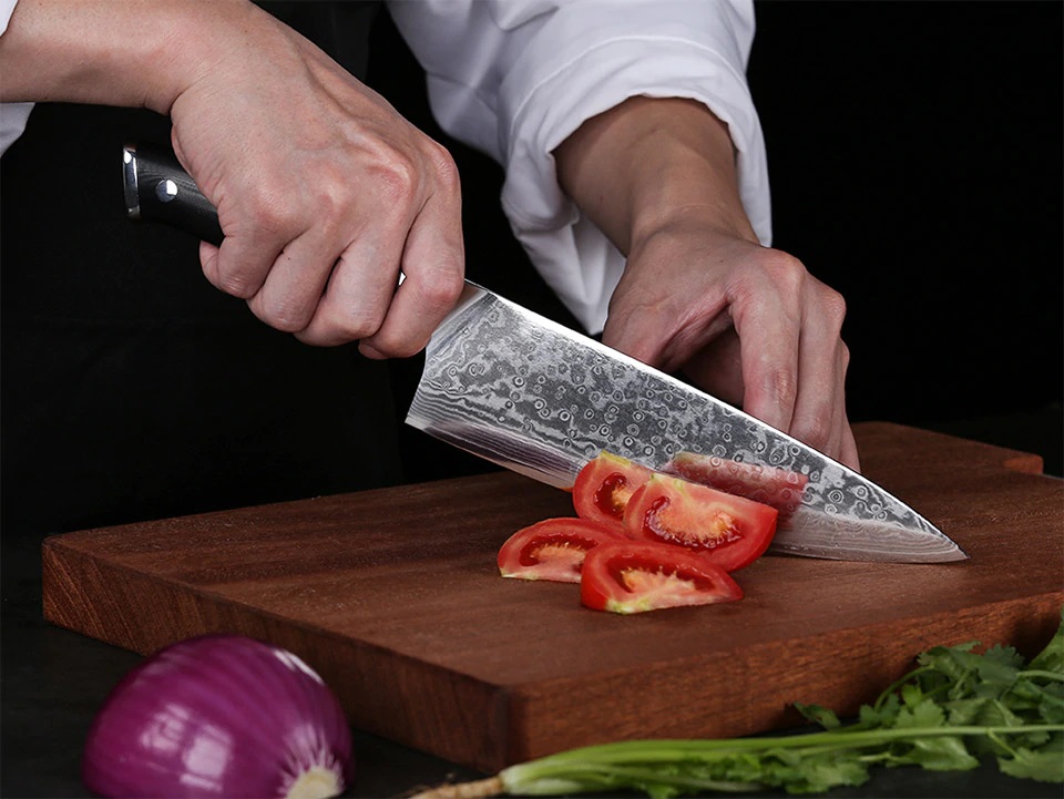 hand polished damascus blades